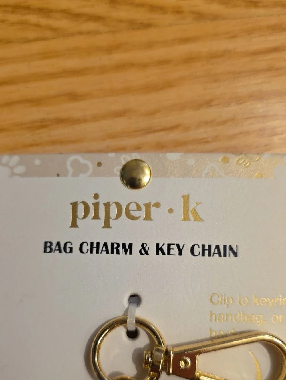 piper·k French Bull Dog Bag Charm with Black Tassel and Dotted Scarf